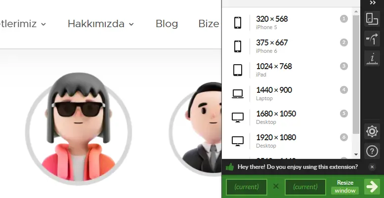 window-resizer-chrome-eklentisi