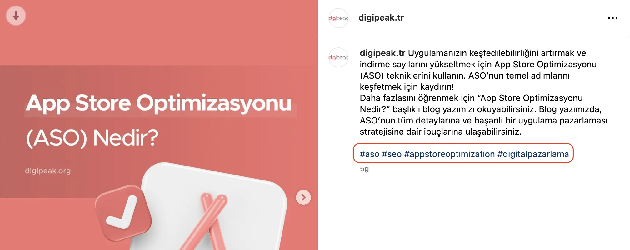 instagram Hashtag kullanımı