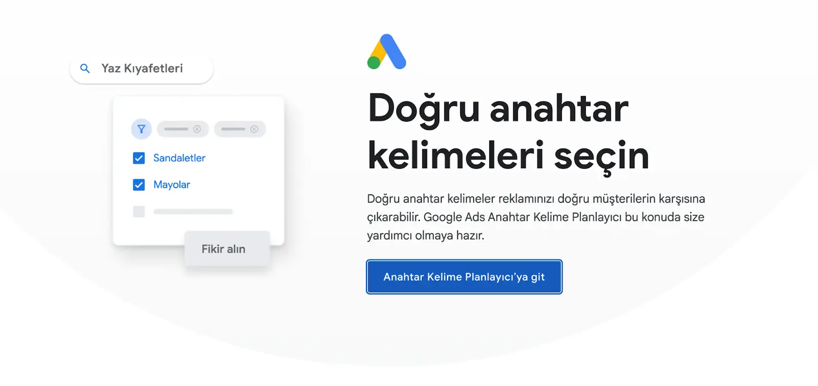 google ile anahtar kelime araştırması yapmak