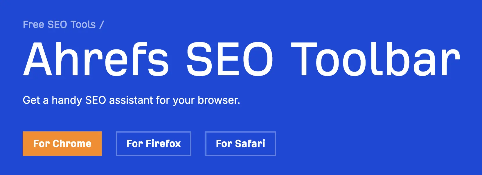 Ahrefs SEO Toolbar