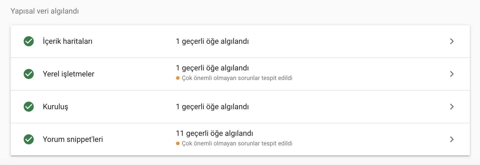 Yapılandırılmış verileri kullanmak