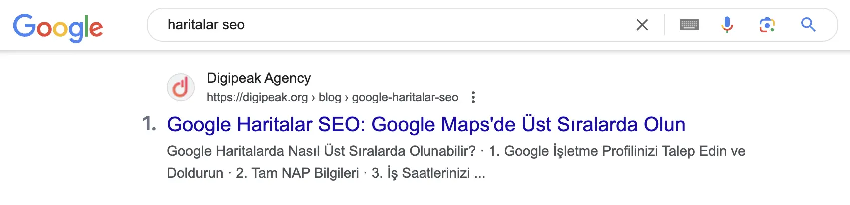 googleda ilk sırada olmak