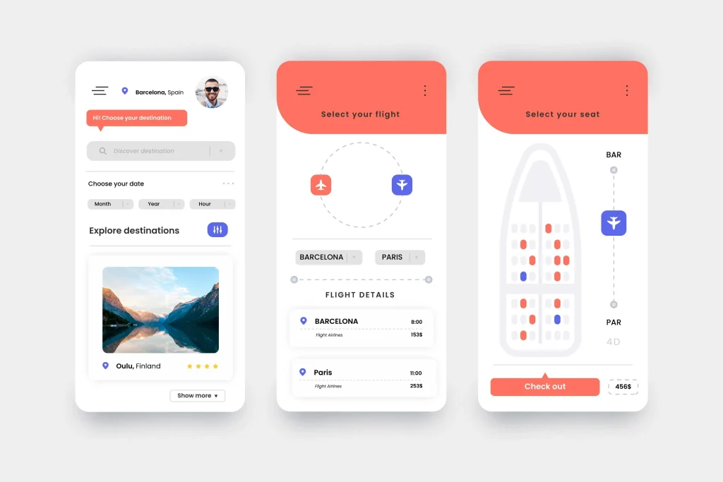 mobile app ux design mockup